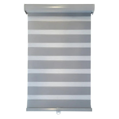 ITY CDNG-3 24 Olivia Stone Cordless Polyester Zebra Day-Night Blind 24"x84" in Grey