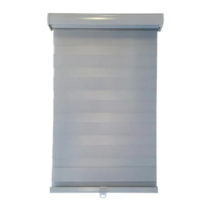 ITY CDNG-3 44 Olivia Stone Cordless Polyester Zebra Day-Night Blind 44"x84" in Grey