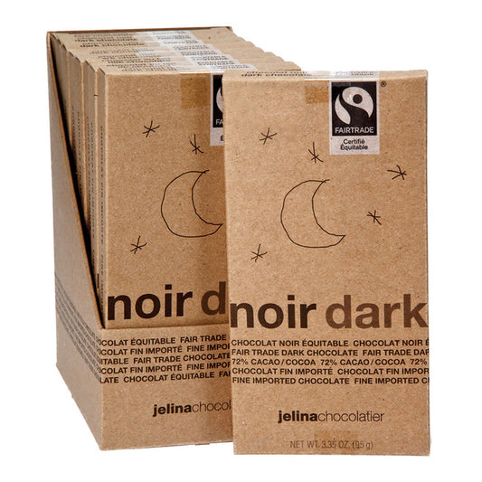 Jelina Chocolatier 72% Dark Chocolate Bar - 8 Count