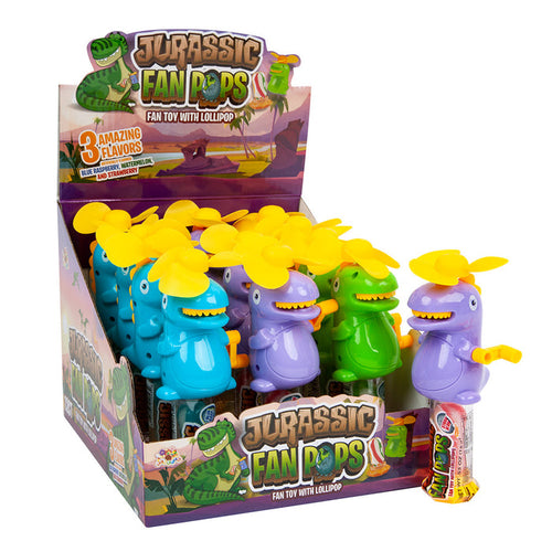 Jurassic Fan Pops Assorted Lollipops - 12 Count