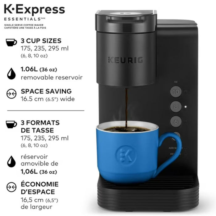 KEURIG 611247389089 K-Express Essentials Single Serve Coffee Maker- Refurbished with Home Essentials Warranty