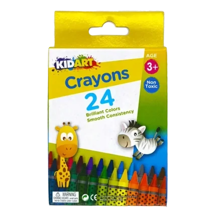 KidArt Brilliant Colour, Smooth Consistancy Crayons (24 Pack) - 8851934730080 Pie's Variety Store