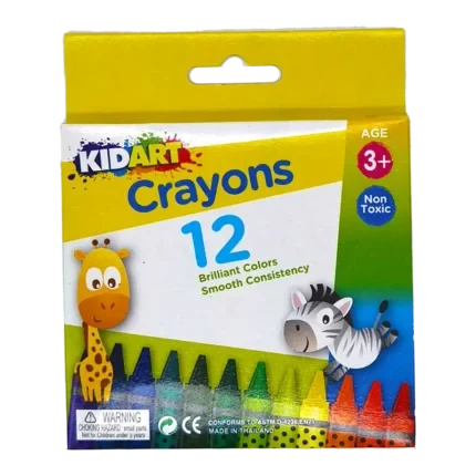 KidArt Brilliant Colour, Smooth Consistancy Crayons (24 Pack) - 8851934730080 Pie's Variety Store