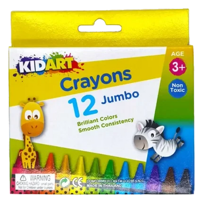 KidArt Brilliant Colour, Smooth Consistancy Crayons (24 Pack) - 8851934730080 Pie's Variety Store