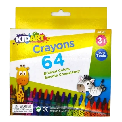 KidArt Brilliant Colour, Smooth Consistancy Crayons (24 Pack) - 8851934730080 Pie's Variety Store