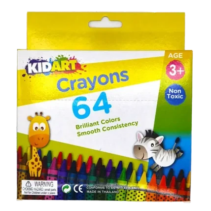 KidArt Brilliant Colour, Smooth Consistancy Crayons (24 Pack) - 8851934730080 Pie's Variety Store