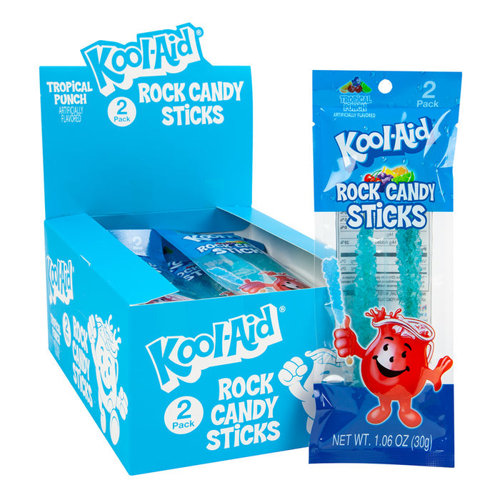 Kool Aid Tropical Punch Hard Candy Sticks - 12 Count