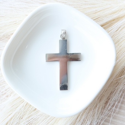 Large Flat Cross Pendant