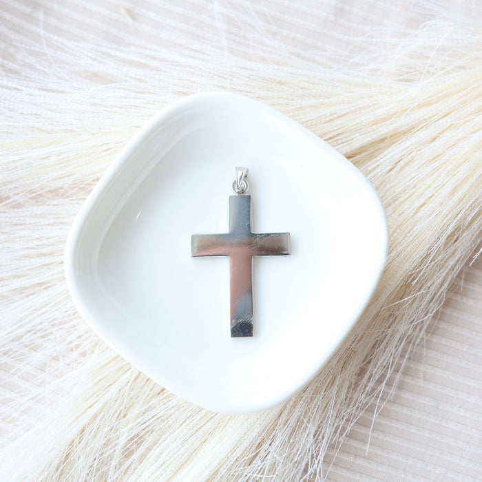 Large Flat Cross Pendant