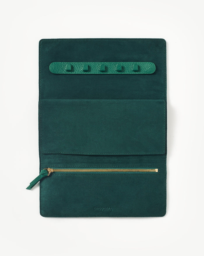 Leather Jewellery Roll | Malachite Green Accessories Missoma