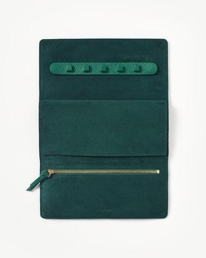 Leather Jewellery Roll | Malachite Green Accessories Missoma