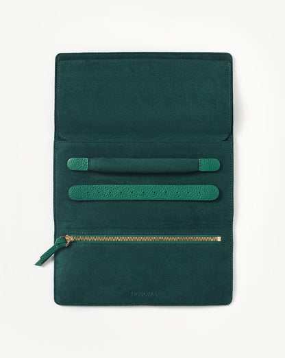 Leather Jewellery Roll | Malachite Green Accessories Missoma