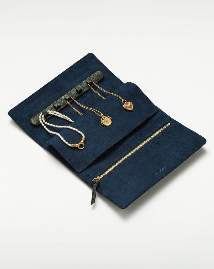 Leather Jewellery Roll | Onyx Black Accessories Missoma