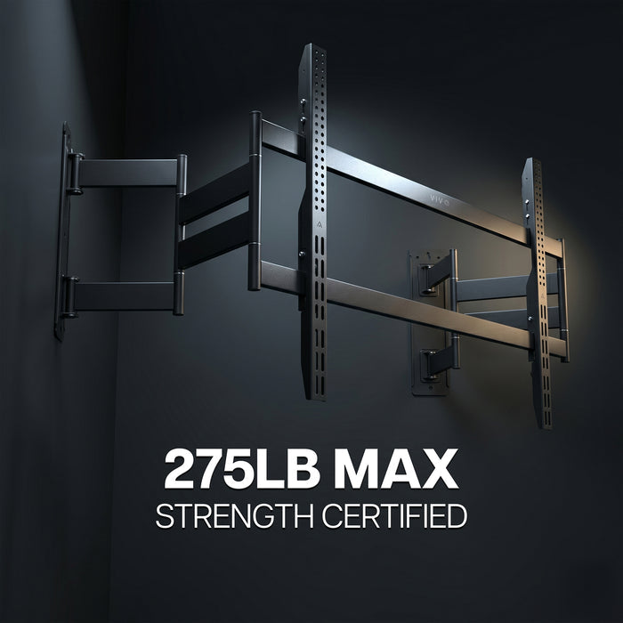 Low Profile Corner Large TV Wall Mount - 75" to 120" Screens