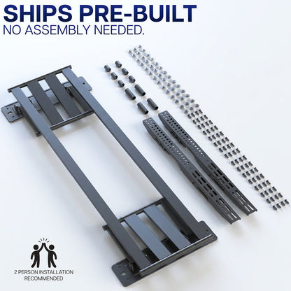 Low Profile Corner Large TV Wall Mount - 75" to 120" Screens