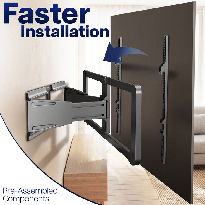 Low Profile Telescoping TV Wall Mount - 46" to 100" Screens