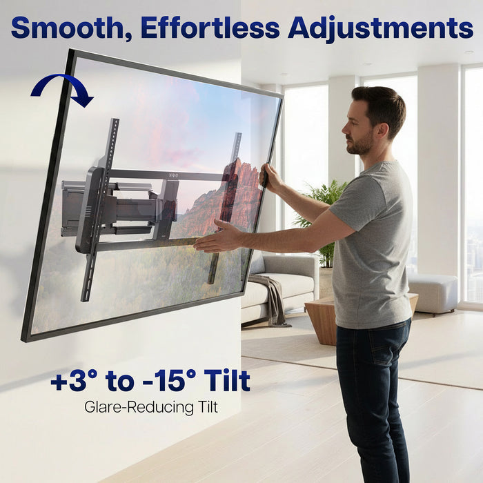 Low Profile Telescoping TV Wall Mount - 46" to 100" Screens
