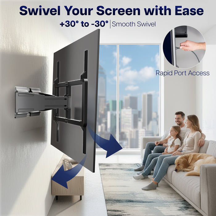 Low Profile Telescoping TV Wall Mount - 46" to 100" Screens