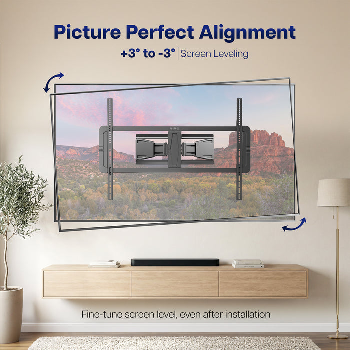 Low Profile Telescoping TV Wall Mount - 46" to 100" Screens