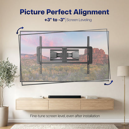 Low Profile Telescoping TV Wall Mount - 46" to 100" Screens