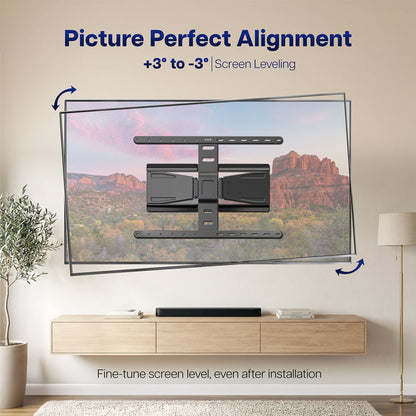 Low Profile Telescoping TV Wall Mount - Up to 90" Screens
