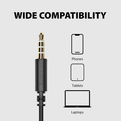 Lullaby E20 Wired Sleep Headphones for Side Sleepers, works with 3.5mm AUX devices, phones, tablets, and laptops.
