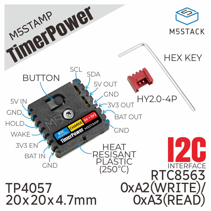 M5Stamp Timer Power (BM8563) - m5stack-store