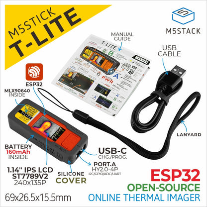 M5Stick T-Lite Thermal Camera Dev Kit (MLX90640) - m5stack-store