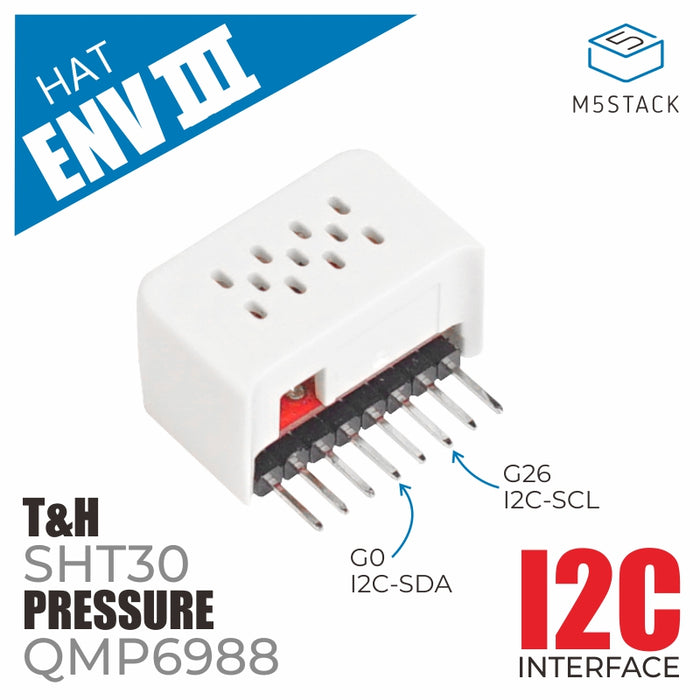 M5StickC ENV HAT III (SHT30, QMP6988) - m5stack-store