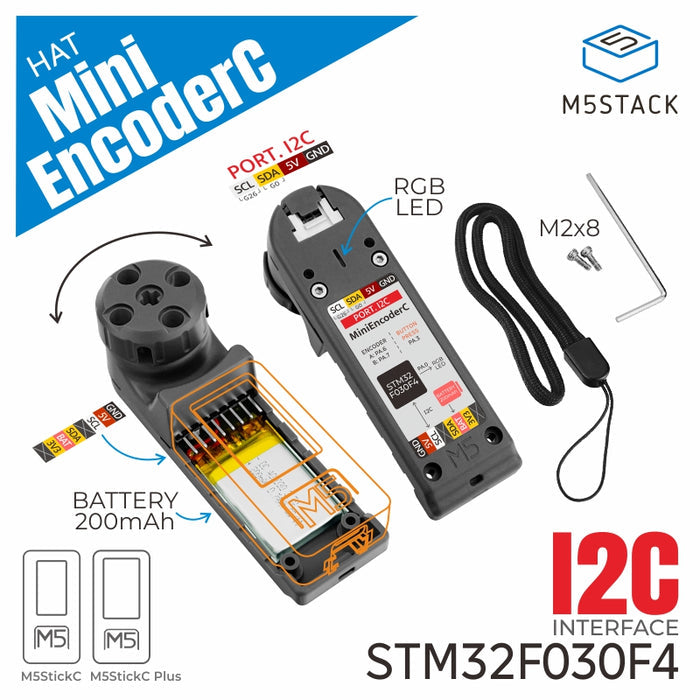 M5Stickc Mini Encoder HAT (STM32F030) - m5stack-store
