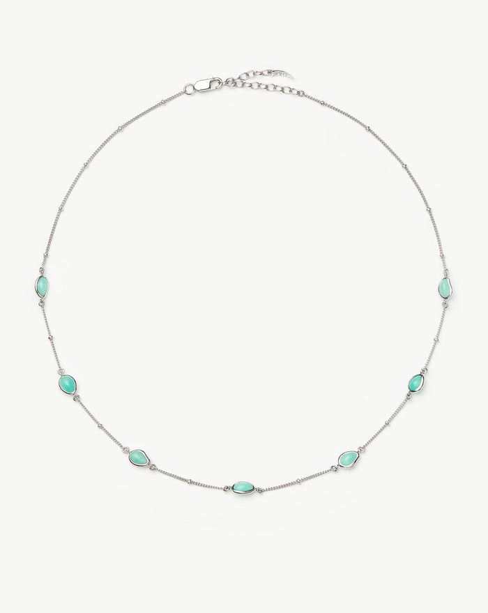 Magma Gemstone Charm Choker | Sterling Silver/Amazonite Necklaces Missoma