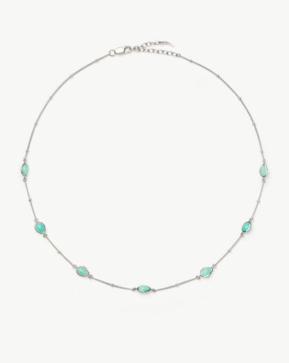 Magma Gemstone Charm Choker | Sterling Silver/Amazonite Necklaces Missoma