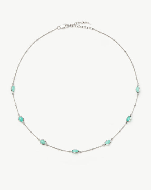 Magma Gemstone Charm Choker | Sterling Silver/Amazonite Necklaces Missoma