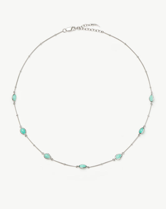 Magma Gemstone Charm Choker | Sterling Silver/Amazonite Necklaces Missoma