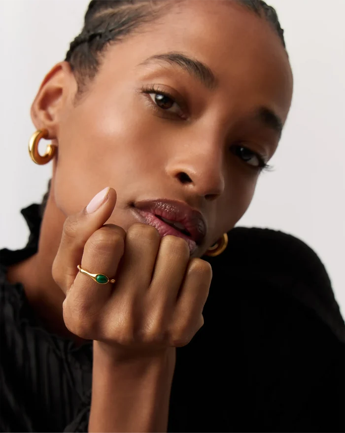 Magma Gemstone Stacking Ring | 18ct Recycled Gold Vermeil on Recycled Sterling Silver Rings Missoma