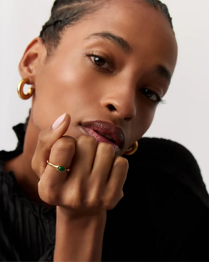 Magma Gemstone Stacking Ring | 18ct Recycled Gold Vermeil on Recycled Sterling Silver Rings Missoma