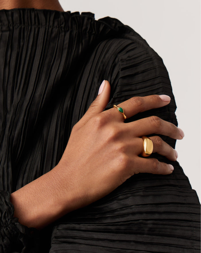 Magma Gemstone Stacking Ring | 18ct Recycled Gold Vermeil on Recycled Sterling Silver Rings Missoma