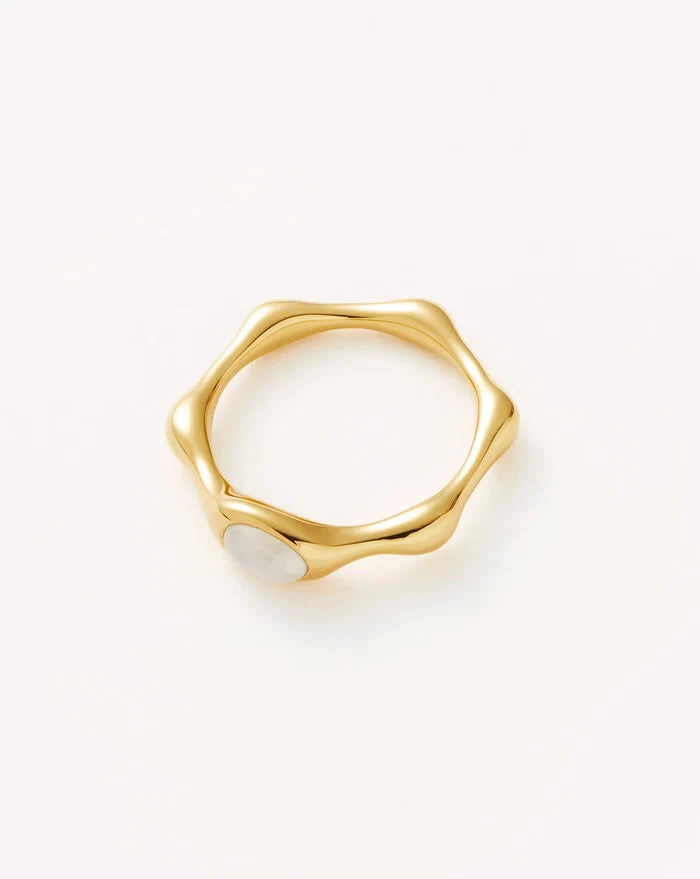 Magma Gemstone Stacking Ring | 18ct Gold Plated Rings Missoma