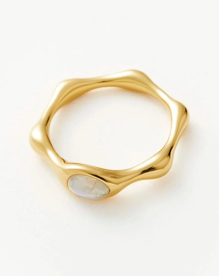 Magma Gemstone Stacking Ring | 18ct Gold Plated Rings Missoma
