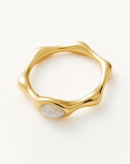 Magma Gemstone Stacking Ring | 18ct Gold Plated Rings Missoma