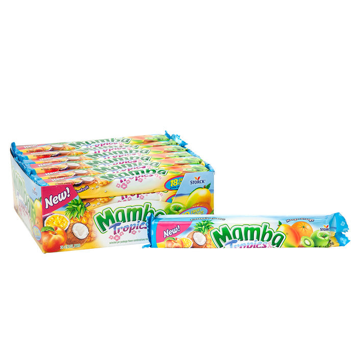 Mamba Tropics Fruit Chews Stick Candy - 24 Count