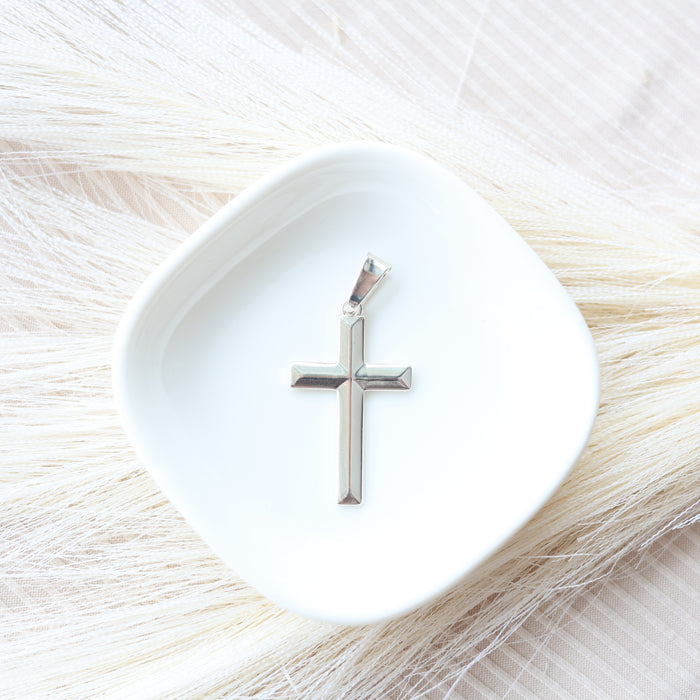 Medium Puffed Cross Pendant
