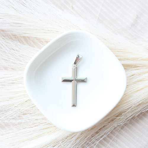 Medium Puffed Cross Pendant