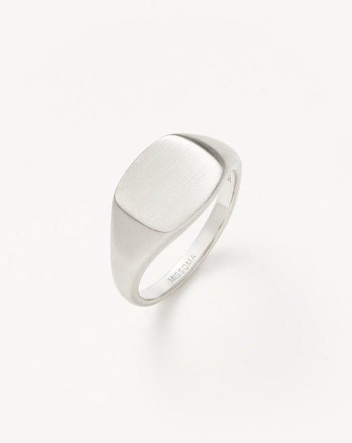 Mens Engravable Signet Ring | Sterling Silver Rings Missoma