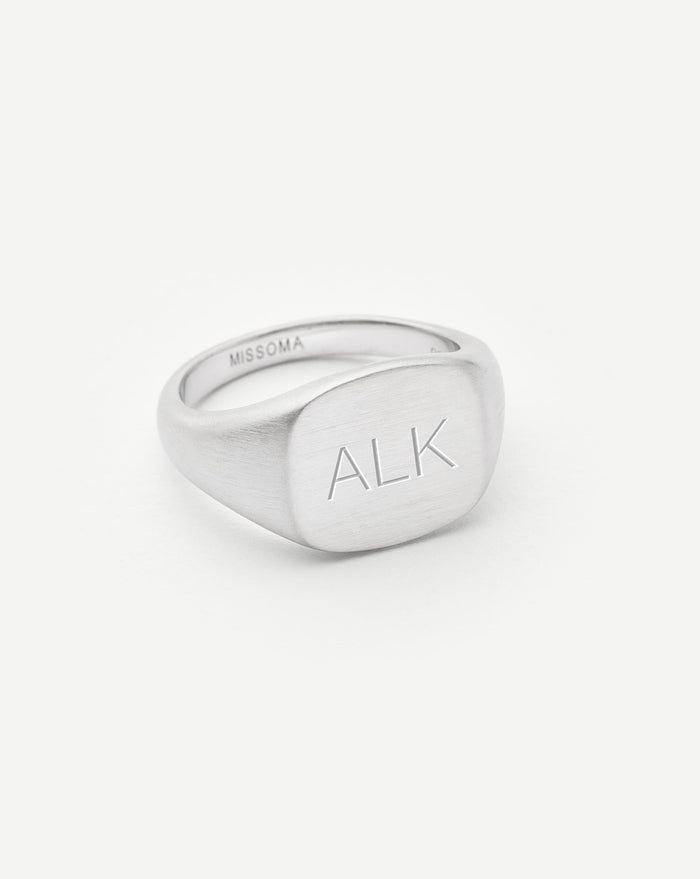 Mens Engravable Signet Ring | Sterling Silver Rings Missoma