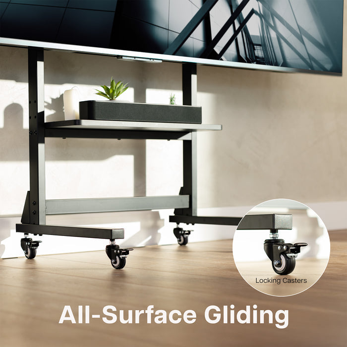 4 heavy-duty lockable all-surface gliding casters