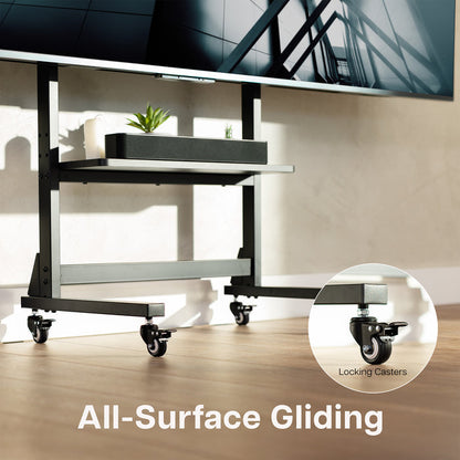 4 heavy-duty lockable all-surface gliding casters