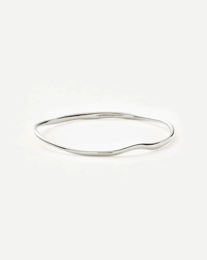 Molten Ripple Bangle | Silver Plated Bracelets Missoma