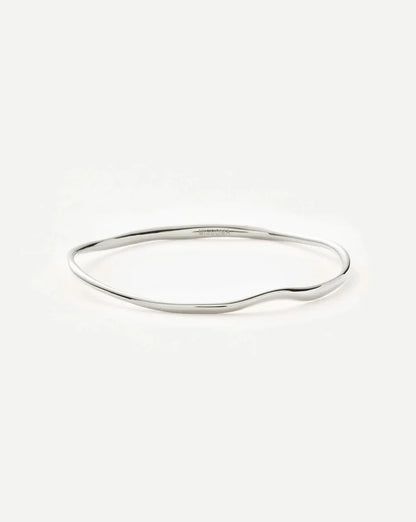 Molten Ripple Bangle | Silver Plated Bracelets Missoma
