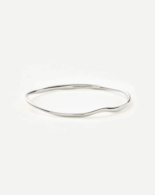 Molten Ripple Bangle | Silver Plated Bracelets Missoma